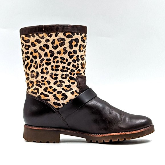 Sperry Women Stark Cheetah Buckle Brown Leather Ankle Boots Size 6.5 - Picture 11 of 12